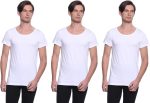 Dice Mens Cotton Round Neck Short Sleeve solid Undershirt (pack of 3)