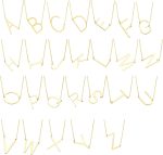 ⁦Initial Necklace - Stylish English Letter Pendant for Valentine's Day Gifts, Trendy Jewelry for Women and Girls, Perfect for Fashion Lovers, Special Occasions, and Romantic Surprises⁩ - الصورة ⁦2⁩