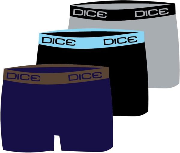 Dice kids Pack of 3 Solid Colors Lycra Boxers UNDERWEAR