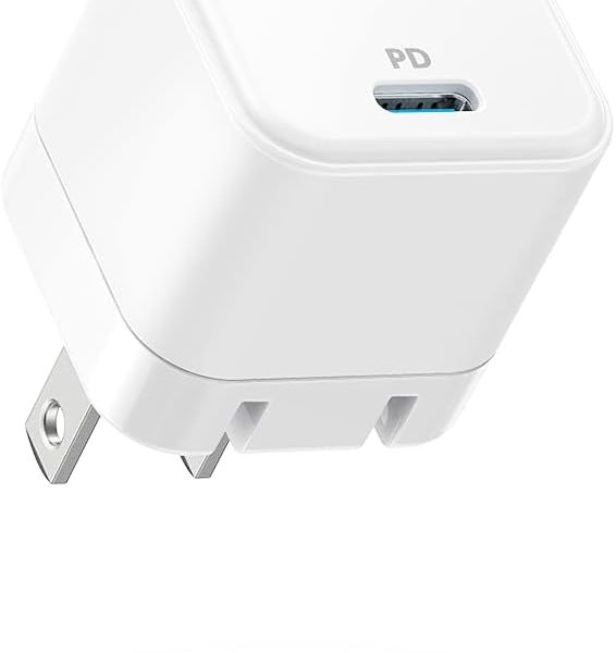 Anker USB C Charger, 20W Fast Charger with Foldable Plug, PowerPort III 20W Cube Charger for iPhone 14/14 Plus/14 Pro/14 Pro Max/13, Galaxy, Pixel 4/3, iPad/iPad Mini, Charging Cable is not included