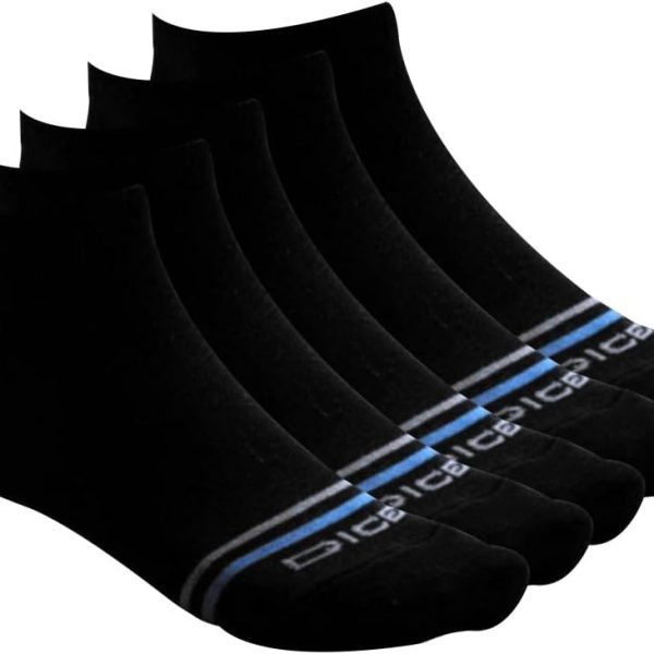 Dice Mens Set of 5 Lycra Plain Socket Socks