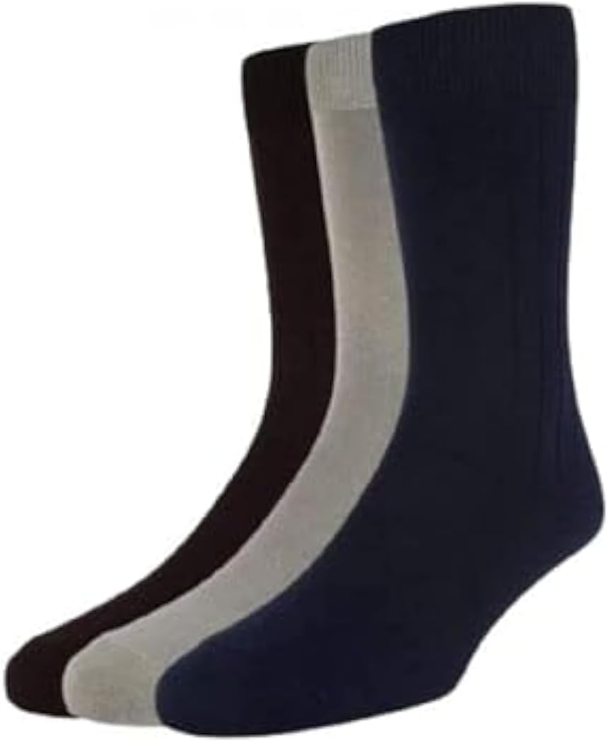 Dice Classic Plain (Suit) Socks for Men, Black/Grey/Navy, 40-45, Pack of 3