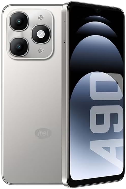 Itel A90, 4G Smartphone, 256GB Storage, 4GB RAM (Space Titanium, 256, GB, 4, GB)
