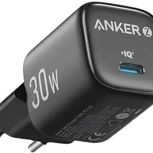 ⁦Anker Zolo 1C Wall Charger Type-C 30W Fast Charging, Improved Temperature Control, Small Design and Charge 3X Faster, Compatible with iPhone, iPad, Samsung, Pixel and - Black -18 Months Warranty⁩ - الصورة ⁦2⁩
