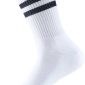 Athletic Crew Socks, White with Black Stripes, Cotton Blend