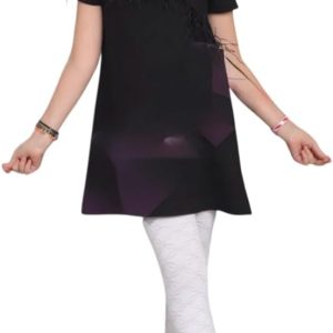 Girls Comfortable Legging - Soft Cotton Material - Fashion Design - School & Play (White, 2)