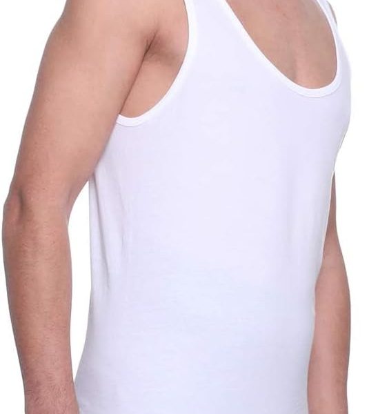 Dice Mens Set of 3 Cotton Round Neck Sleeveless Undershirt