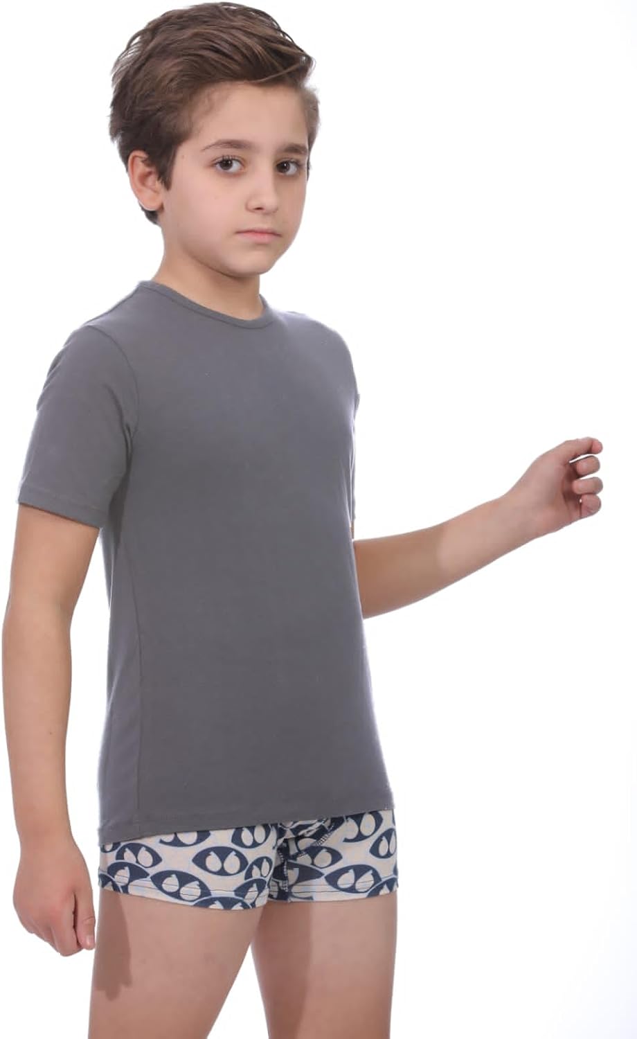 Dice Boys Half Sleeve Lycra Crew neck Undershirt