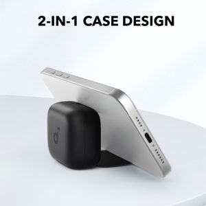⁦Soundcore By Anker R50i NC True Wireless Earbuds 10mm Drivers with Big Bass, Bluetooth 5.3, 45H Playtime, IP54, AI Clear Calls with 4 Mics, 22 Preset EQs via App-Black, 18 Months Warranty⁩ - الصورة ⁦3⁩