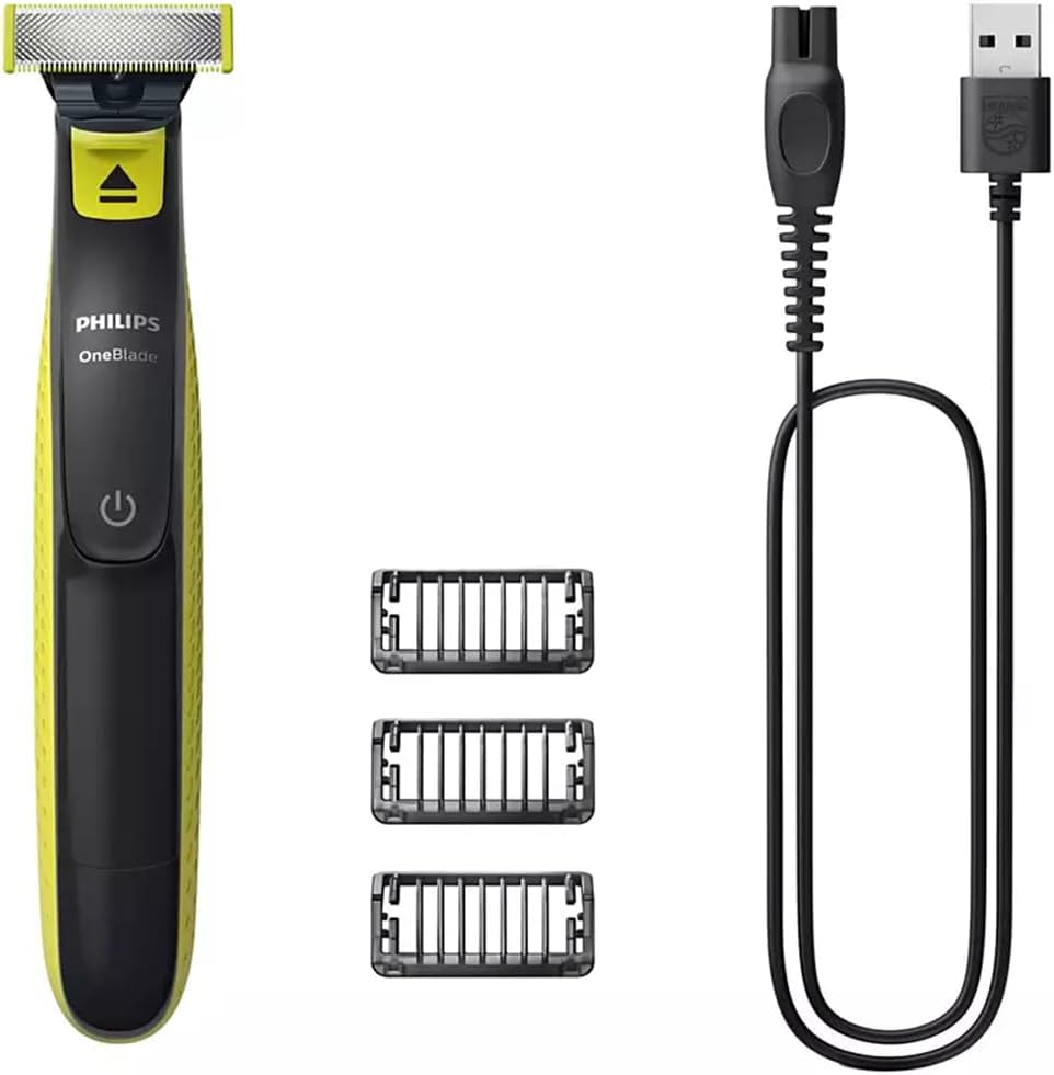 PHILIPS OneBlade Trimmer and Scraper with 3 Combs, Waterproof, Bivolt - QP2724/10