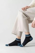 ⁦Pack Of 6 Full Pairs Of Ankle Socks For Men Fashion Design, Fit And Comfortable Feet, Size (40-46)⁩ - الصورة ⁦2⁩