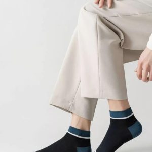 ⁦Pack Of 6 Full Pairs Of Ankle Socks For Men Fashion Design, Fit And Comfortable Feet, Size (40-46)⁩ - الصورة ⁦2⁩