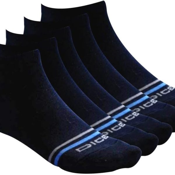 Dice Mens Set of 5 Lycra Plain Socket Socks (pack of 5)