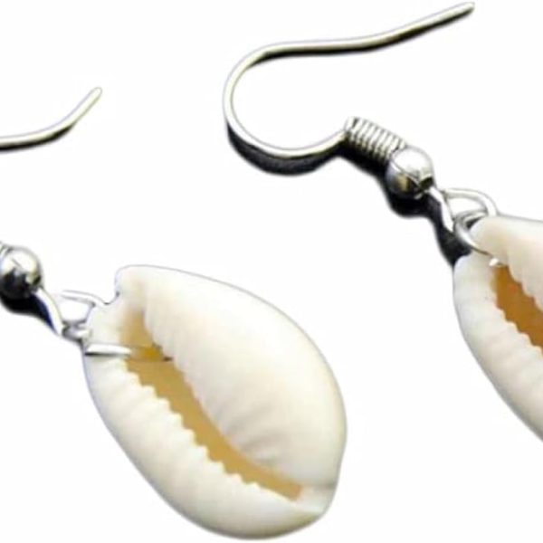 Natural Shell Cowrie Earrings Beach Seashell Drop Earrings Girls Earring Fashion Accessories