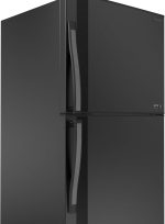 ⁦Tornado RF-58T-BK No Frost Refrigerator, 450 Liters, 2 Doors - Black⁩ - الصورة ⁦3⁩