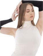 ⁦CARINA Womens Plain Sleeves Arm Warmers (pack of 1)⁩ - الصورة ⁦2⁩