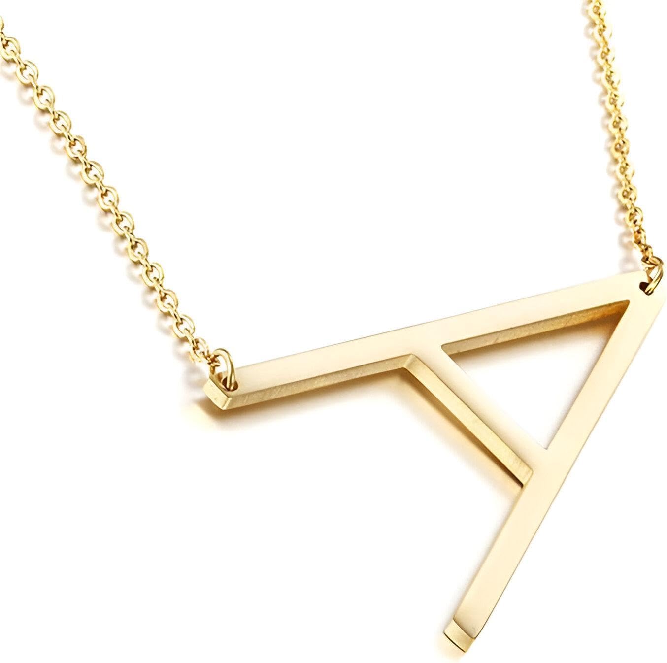 Initial Necklace - Stylish English Letter Pendant for Valentine's Day Gifts, Trendy Jewelry for Women and Girls, Perfect for Fashion Lovers, Special Occasions, and Romantic Surprises