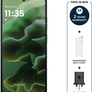 ⁦Motorola Moto g35 5G 8GB RAM 256GB UFS 2.2 Android 14 LCD Smartphone, Leaf Green (Pack include charger and cover) 2 Years Warranty⁩ - الصورة ⁦2⁩
