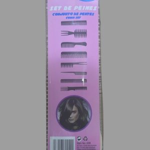 ⁦Combs Set - Assorted Colors, 8 Pieces⁩ - الصورة ⁦2⁩