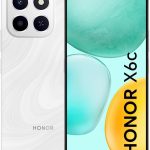 HONOR X6c 6GB RAM 128GB Storage, 50MP AI Camera, 5200mAh Battery, MediaTek Helio Moonlight White |1 year manufacturer warranty