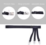 ⁦LazarsSpace Men's Shirt Stays for Tucking, Garter and Holder Securing Position - Black, 3, M⁩ - الصورة ⁦7⁩