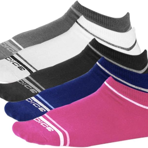 Dice Mens Set of 5 Lycra Plain Socket Socks (pack of 5)