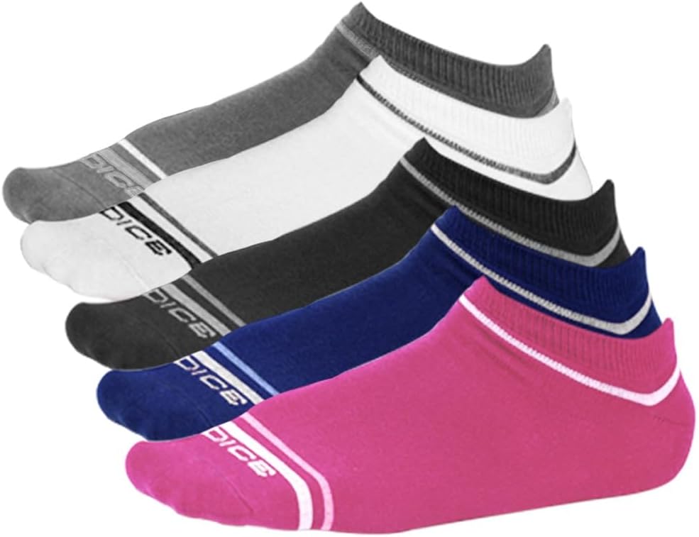 Dice Mens Set of 5 Lycra Plain Socket Socks (pack of 5)