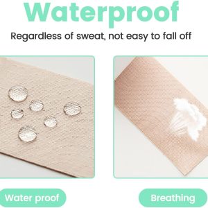 ⁦Generic fashion maniaBoob Tape, Breast Lift Tape for A-E Cup Large Breast, Breathable Breast Lift Tape Athletic Tape with Silicone Breast Petals Reusable Adhesive Bra Beige⁩ - الصورة ⁦3⁩