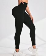 ⁦High Waist Seamless Butt-Lifting Leggings for Women – Tummy Control, one size up to 85 kg, 4-Way Stretch Yoga Pants, Workout & Casual Wear⁩ - الصورة ⁦3⁩