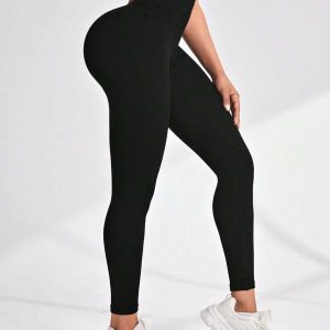 ⁦High Waist Seamless Butt-Lifting Leggings for Women – Tummy Control, one size up to 85 kg, 4-Way Stretch Yoga Pants, Workout & Casual Wear⁩ - الصورة ⁦3⁩