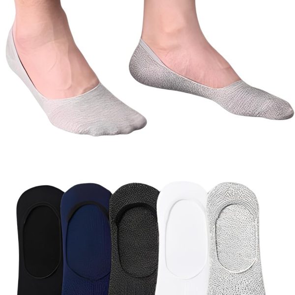 Pack Of 5 Pairs + 1 Pair Of Gift Solid Short Socks For Men, 6 Pairs Full, Size (40-45)