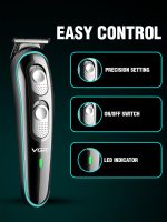 ⁦VGR Professional Cordless Rechargeable Beard Trimmer with Guide Brush for Men, Black, V-055⁩ - الصورة ⁦6⁩