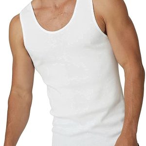 ⁦Dice Mens Set of 3 Cotton Round Neck Sleeveless Undershirt⁩ - الصورة ⁦4⁩