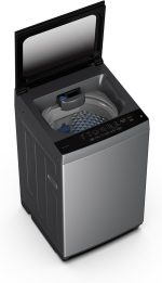⁦TOSHIBA Top Loading Washing Machine, AW-M801APEG(SG),WATER SHIELD FILTER™, Quick Wash 15 Great Waves, Inlter Water Filter,Drum Clean,Soft Close, Silver 8Kg, Automatic⁩ - الصورة ⁦4⁩