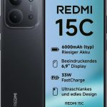 Xiaomi Redmi 15C Smartphone from 8 + 256 GB, Black Midnight, Screen of 6.9 Inch 120 Hz, MediaTek Helio G81-Ultr, Camera from 50MP, Charger Included | 18 Month Local warranty