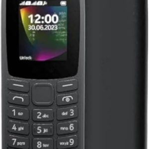 105 4G Phone with Long Lasting Battery, Classic High Quality Design, Packed Features, Classic Games, Radio, Flashlight, Dual Sim - Black