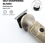 ⁦VGR V-962 Professional Pro Self Haircut Hair Clipper Beard trimmer Digital Display Blades USB Charging cable 4 Guide Combs for men 0mm Bald Head Clipper Runtime 200 mins 1200 mAh Li-ion Battery⁩ - الصورة ⁦3⁩