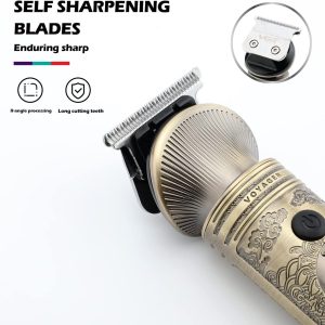 ⁦VGR V-962 Professional Pro Self Haircut Hair Clipper Beard trimmer Digital Display Blades USB Charging cable 4 Guide Combs for men 0mm Bald Head Clipper Runtime 200 mins 1200 mAh Li-ion Battery⁩ - الصورة ⁦3⁩