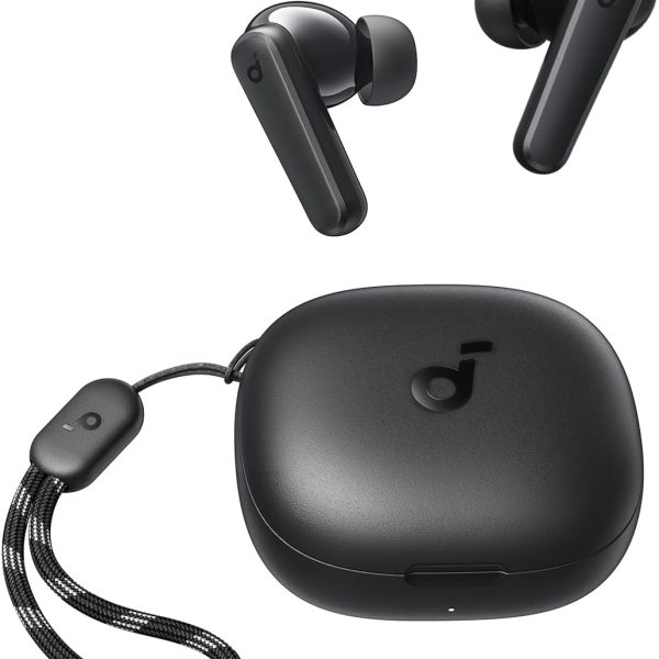Anker Soundcore R50i Black True Wireless Earbuds with 10mm Drivers, Big Bass, Bluetooth 5.3, 30H Playtime, IPX5 Water Resistant, AI Clear Calls, 2 Mics, 18 Months Warranty, Black