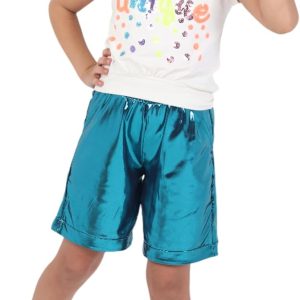 ⁦Girls Set T-Shirt with Shorts Metallic Fashion Outerwear Girls Casual Summer Fashion Light Bright Colors Bold Comfortable Materials Code 2006⁩ - الصورة ⁦5⁩