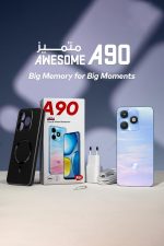 ⁦A90 Dual SIM Arora Blue 3+5GB RAM 128 GB 4G - Middle East Version⁩ - الصورة ⁦3⁩