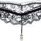 Fashion Woman Lace Pearl Massage T-back Thong Underwear, One Size