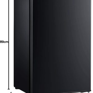 ⁦Galanz Black Compact Single Door Mini Fridge, 97L, Energy Star 5 Star, Reversible Door, Mechanical Thermostat⁩ - الصورة ⁦4⁩