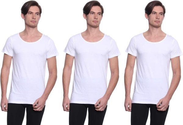 Dice Mens White Cotton Sleeveless Tank Top Undershirt (pack of 3)