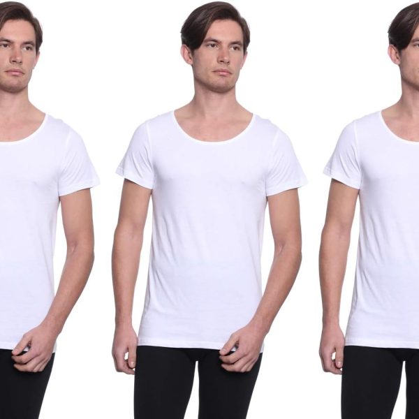 Dice Mens White Cotton Sleeveless Tank Top Undershirt (pack of 3)