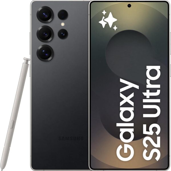 Samsung Galaxy S25 Ultra AI Phone, 256GB Storage, 12GB RAM, Titanium Black, Android Smartphone, 200MP Camera, S Pen, Long Battery Life 1 Year Warranty/Local Version