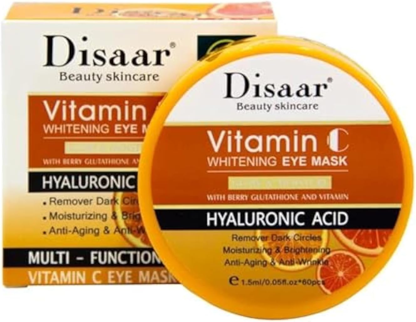 DISAAR Beauty Vitamin C Series Eye Mask Anti Wrinkle Dark Circles Removal Under Eye Vitamin C Eye Patches