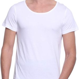 ⁦Dice Mens White Cotton Sleeveless Tank Top Undershirt (pack of 3)⁩ - الصورة ⁦2⁩