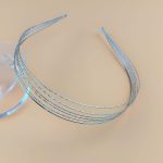 Headbands for Women - Silver Multi-Layered Metal Headbands with Gold Accents, Trendy, Thin and Elegant Hair Accessories for Girls and Women, Perfect for Stylish Outfits (Model No.1 silver, 1PCS)