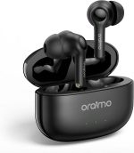 Oraimo FreePods 3C (OEB-E104DC), ENC Calling Noise Cancellation, powerful bass 4 mics, Long Playtime True Wireless Earbuds IPX5-Water Resistant, Via App – Black (1 Year Warranty)